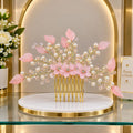 Elegant Bridal Hair Comb – Pink Flowers & Pearl Design Add a touch of elegance to your hairstyle with this beautiful floral hair comb. 🌸 Designed with delicate pink flowers
