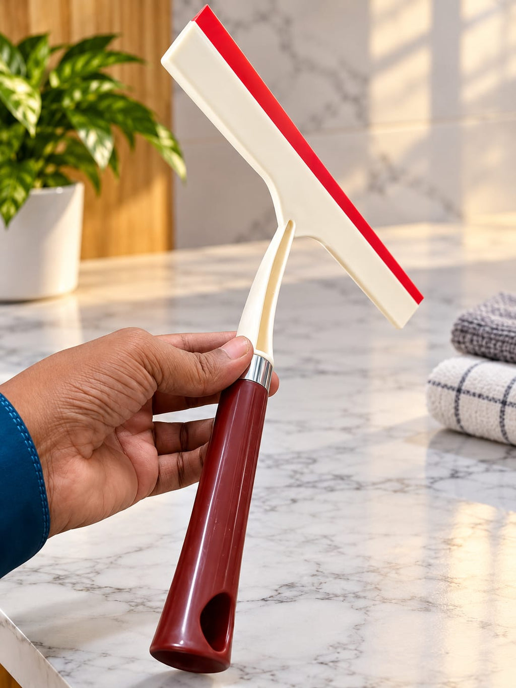 Multi-Purpose Glass Cleaning Wiper – Window & Mirror Squeegee
