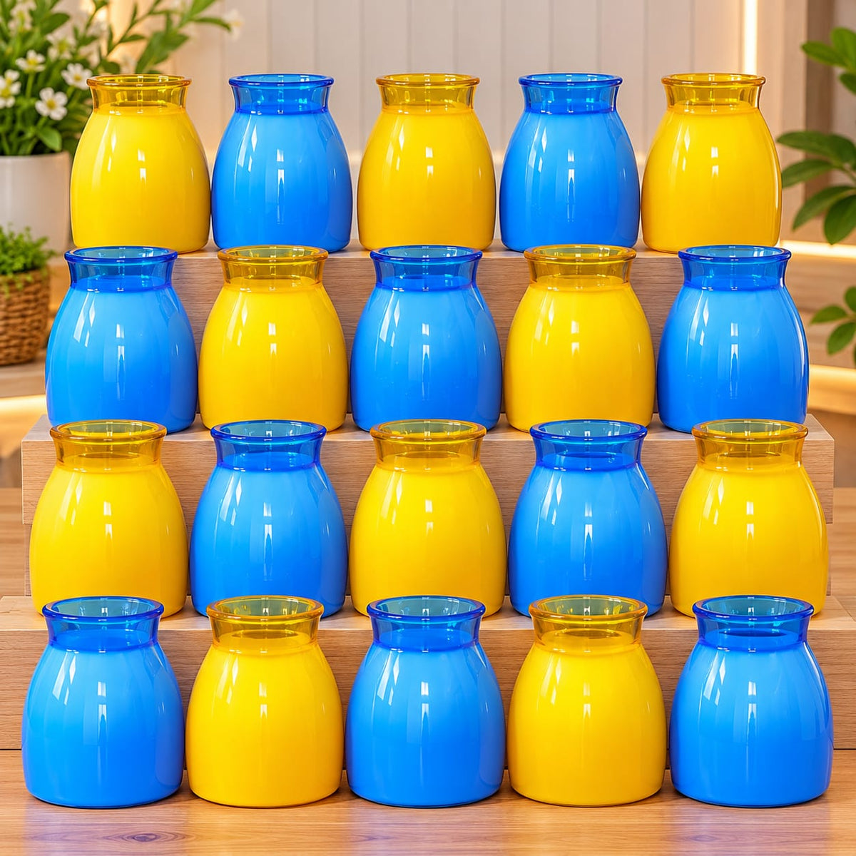 Premium Blue Decorative Glass – Elegant Home Décor