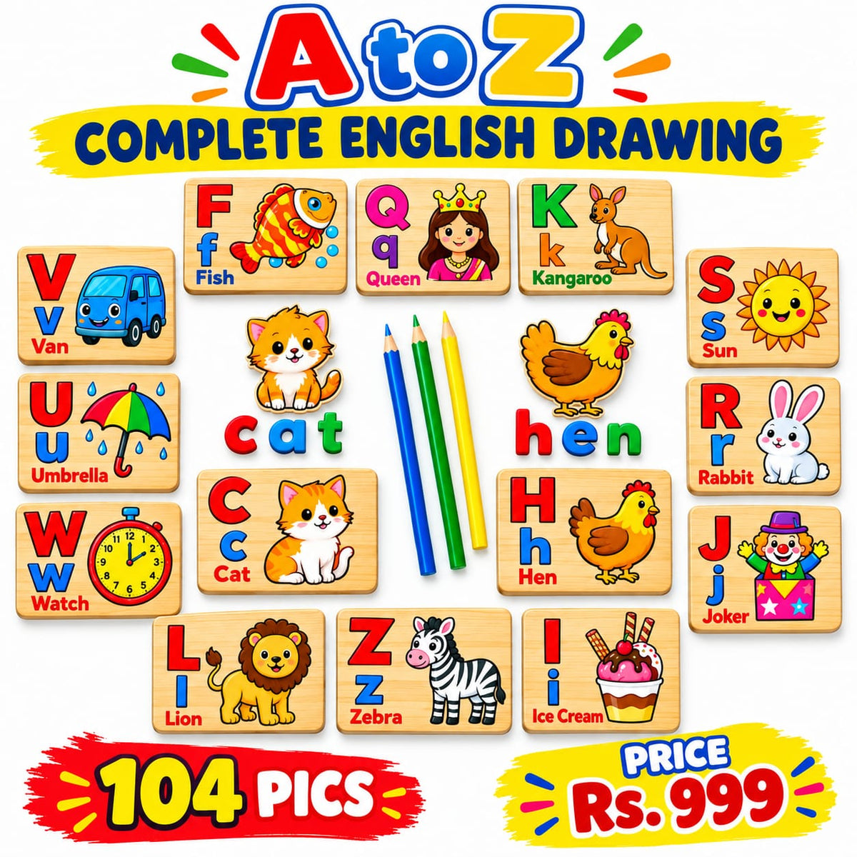 Apple Drawing & Spelling Activity – A to Z Complete English Learning Kit