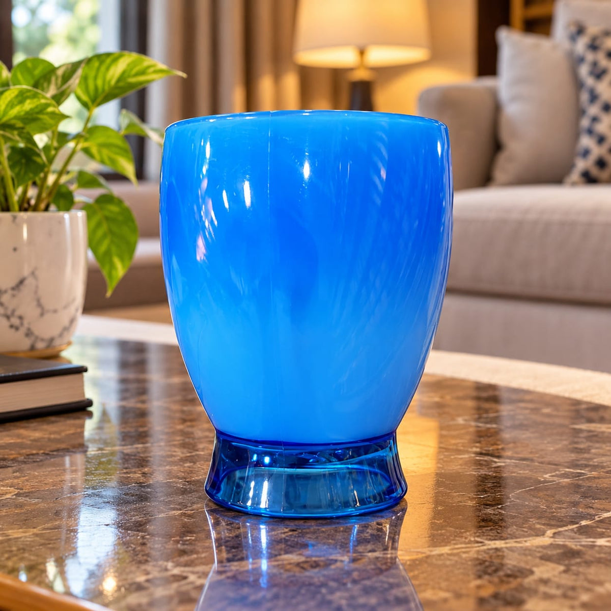 Premium Blue Decorative Glass – Elegant Home Décor