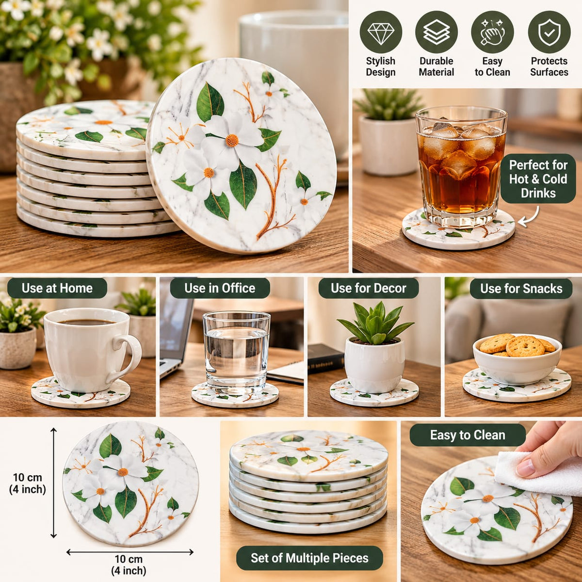 Plastic Tea Mat – Stylish Cup & Glass Coaster Apni dining table, office desk aur kitchen ko saaf aur stylish banayein is beautiful Red Plastic Tea Mat ke sath.