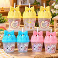 Cute Princess Bow Sipper Cups for Kids – Colorful Drinking Cups with Straw