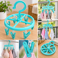 Multipurpose Round Clothes Drying Hanger with Clips – Space-Saving Laundry Organizer