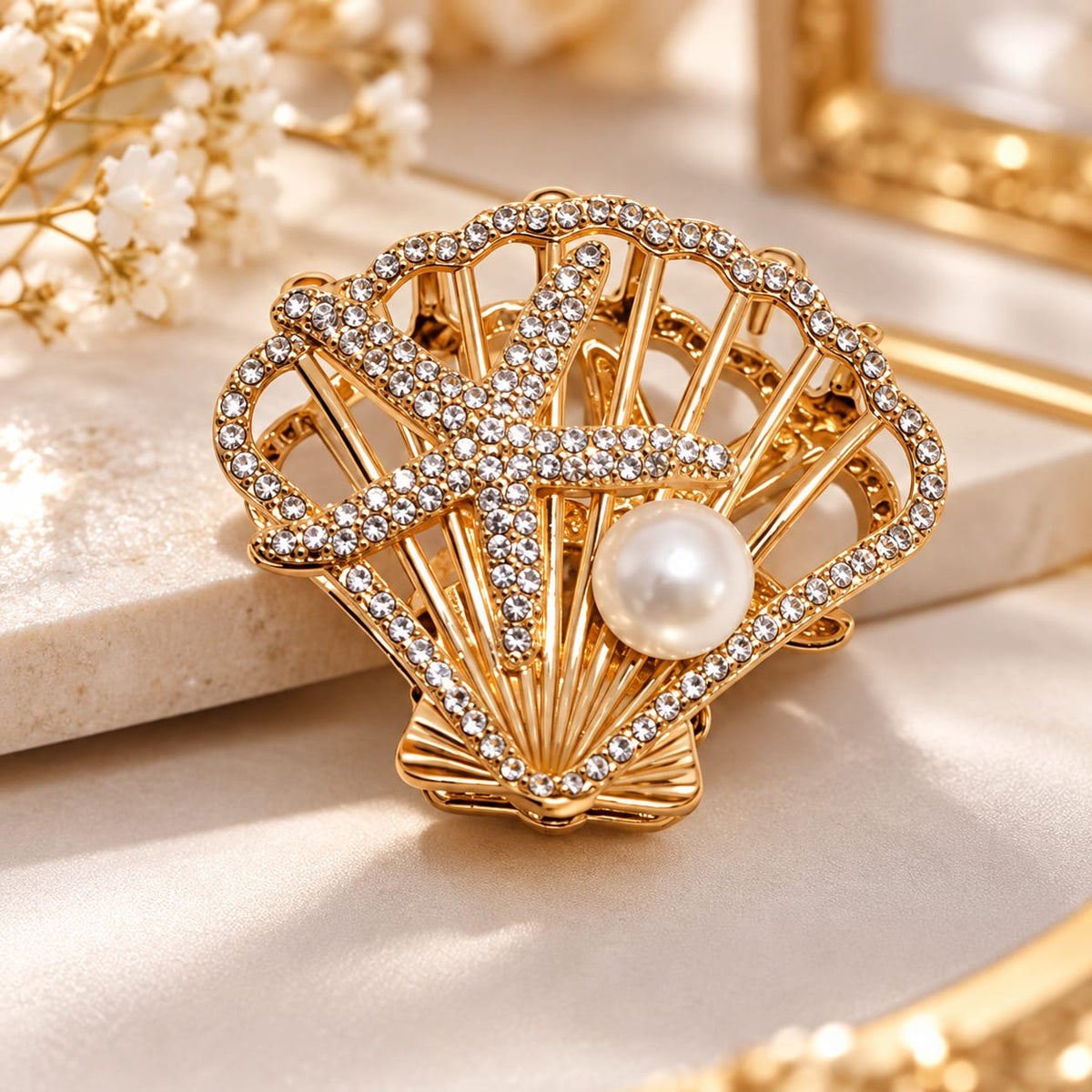 Elegant Black Crystal Hair Claw Clip – Stylish & Premium Hair Accessory ✨