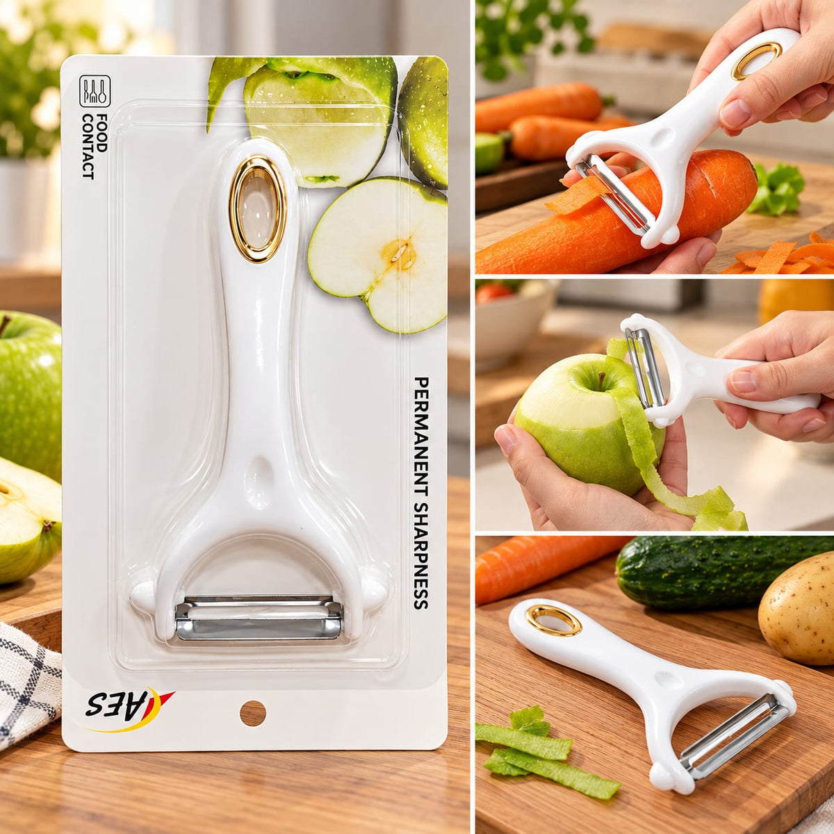 Premium Stainless Steel Fruit & Vegetable Peeler