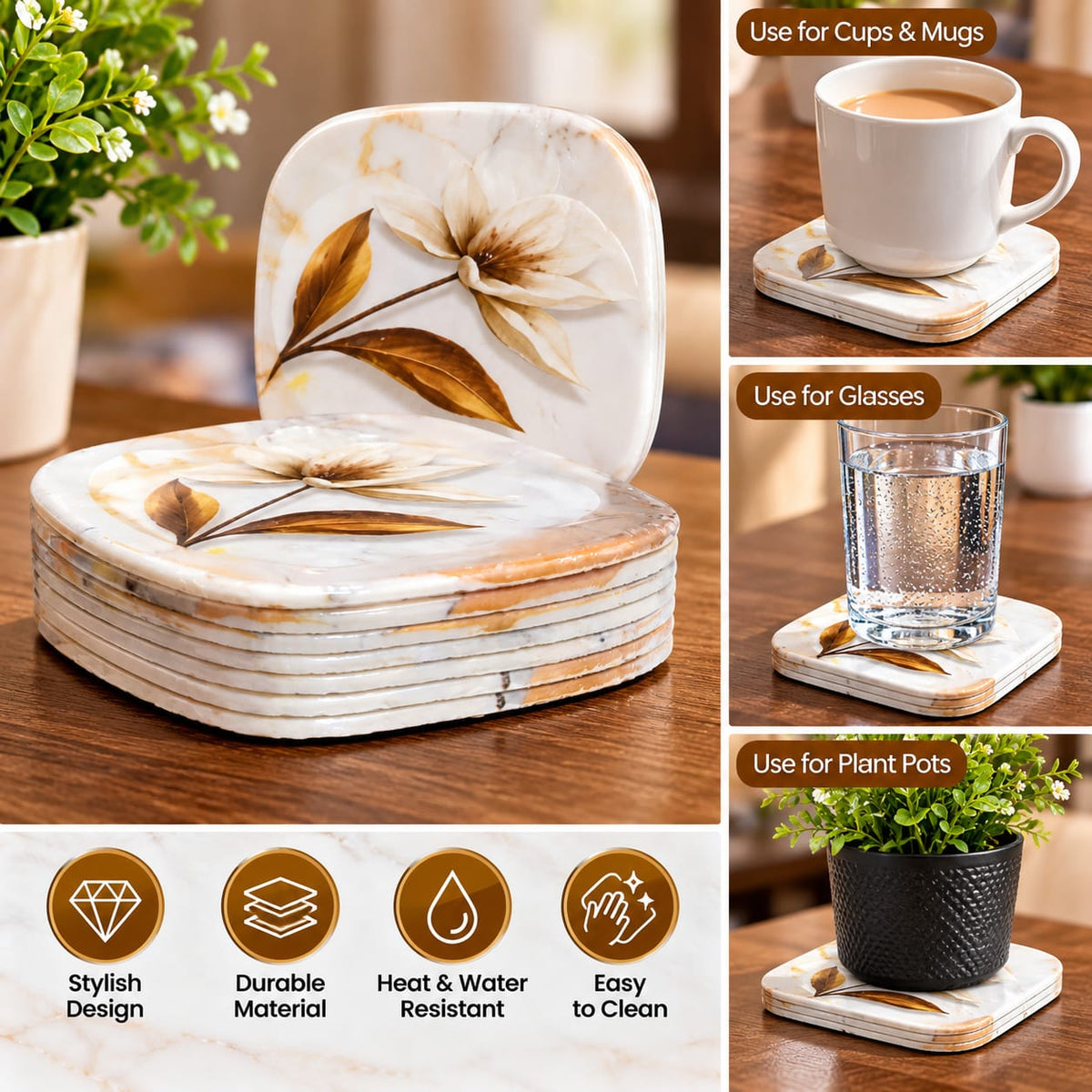 Plastic Tea Mat – Stylish Cup & Glass Coaster Apni dining table, office desk aur kitchen ko saaf aur stylish banayein is beautiful Red Plastic Tea Mat ke sath.