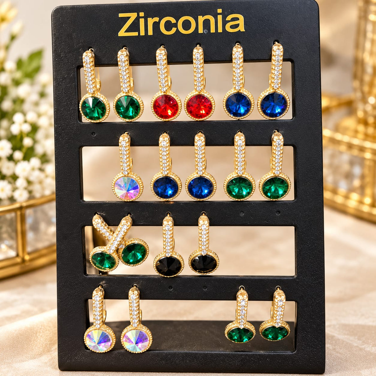 Premium Zirconia Stone Earrings – Elegant & Stylish Collection