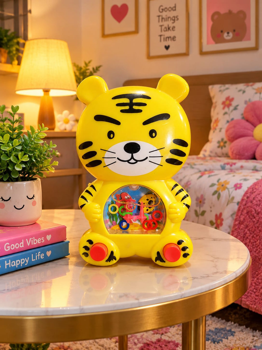 Cute Yellow Tiger Toy – Fun Time for Kids! 🧸