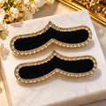Elegant Black & Gold Crystal Hair Clips – Premium Fashion Accessories ✨