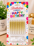 🎂 Birthday Candles – Gold Spiral Cake Candles with Holders 🎉 Make every birthday celebration extra special with these elegant Gold Birthday Candles! ✨ :