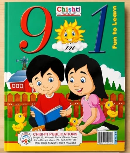 9 in 1 Fun to Learn Book – (ABC, Numbers, Urdu) Kids Learning Book
