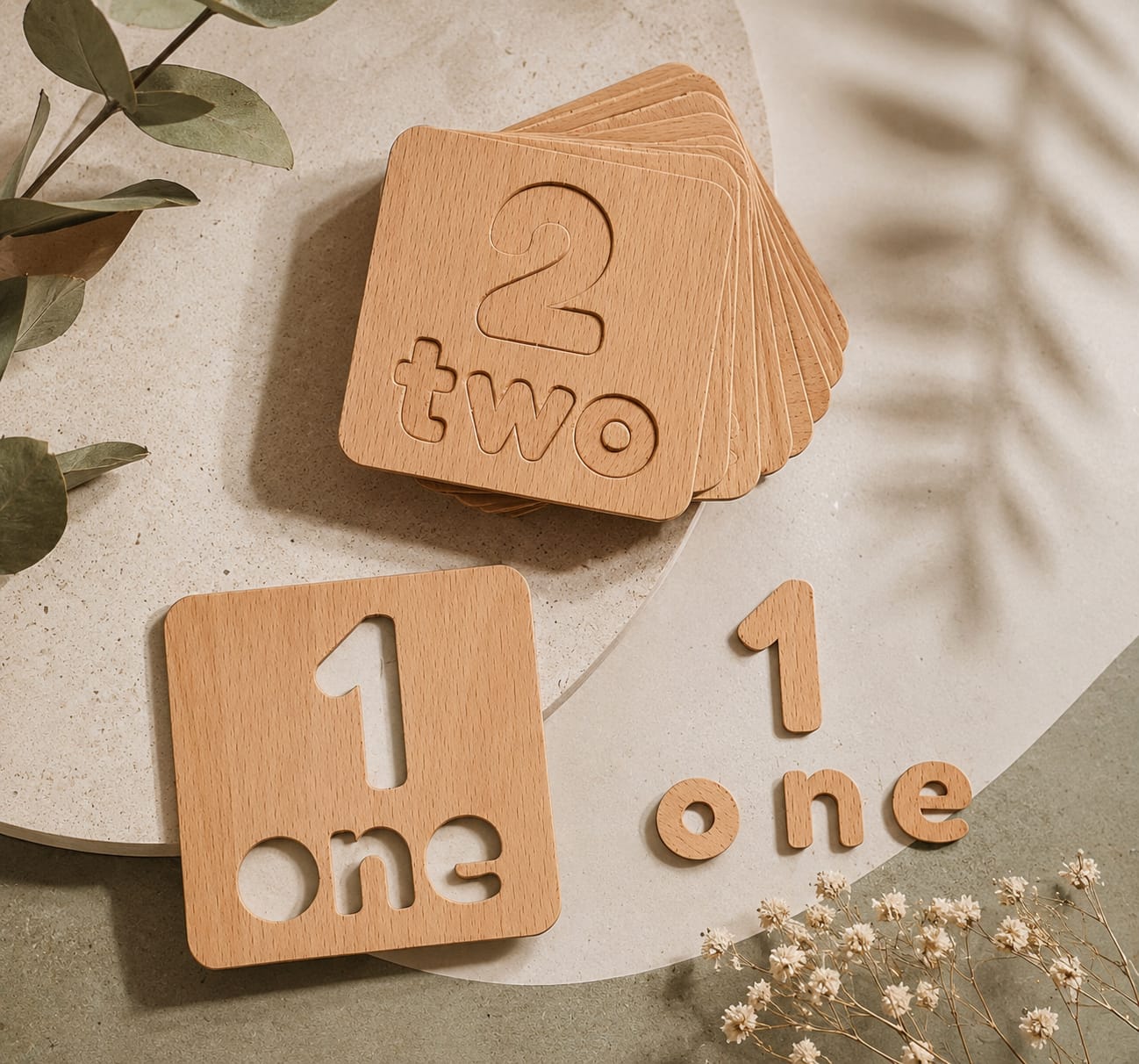 Counting Shape Wooden toys Count Sort Stacking Tower with Wood