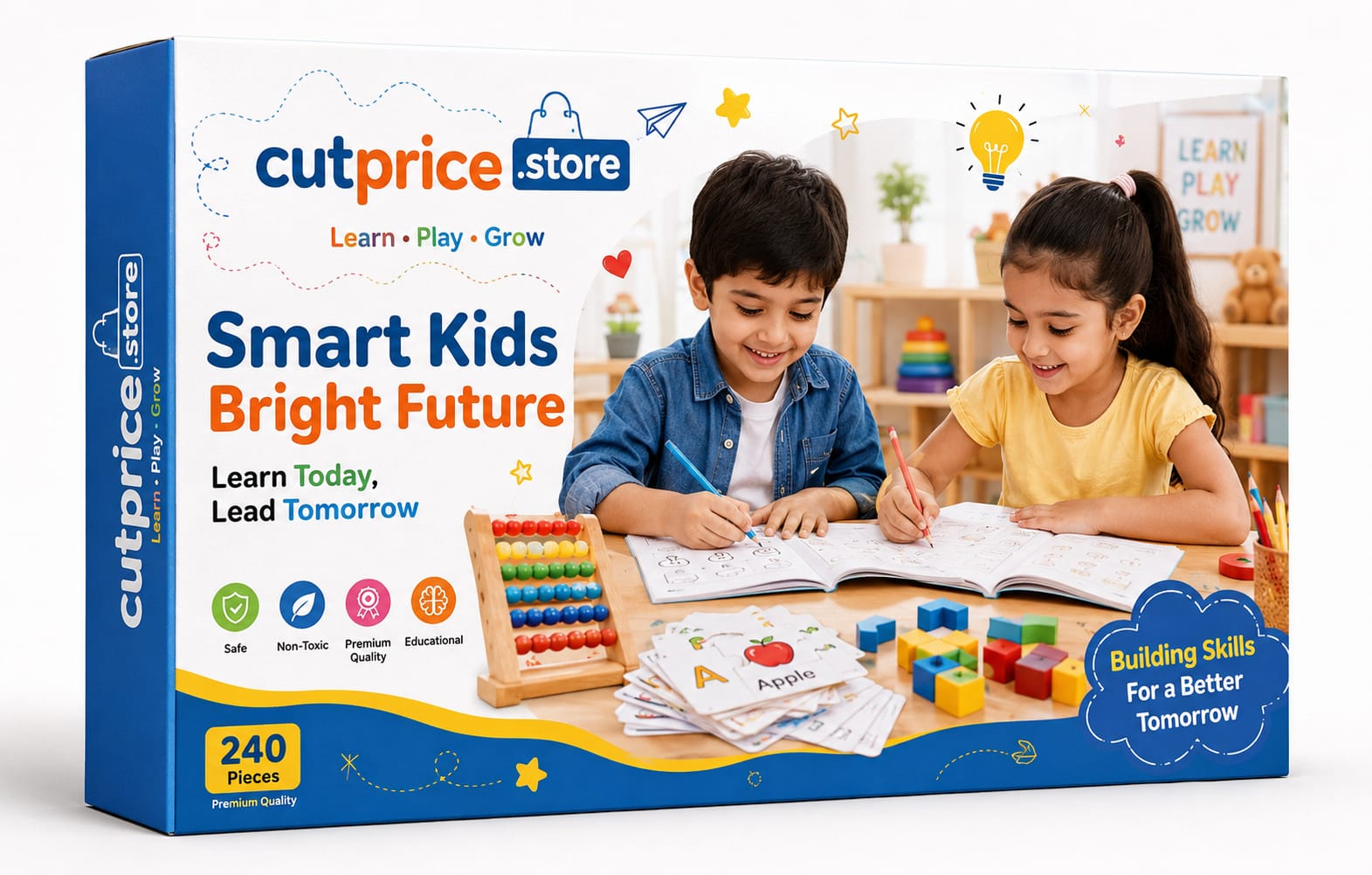 Enhanced Design 6IN1 – TOP BEST WOODEN LEARNING TOYS BOX FOR YOUR KIDS