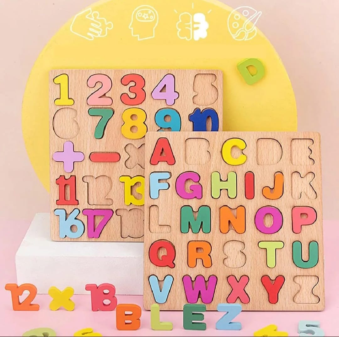 Pack of 5 Montessori Colorful Acrylic Puzzle Boards, Educational with Fun
