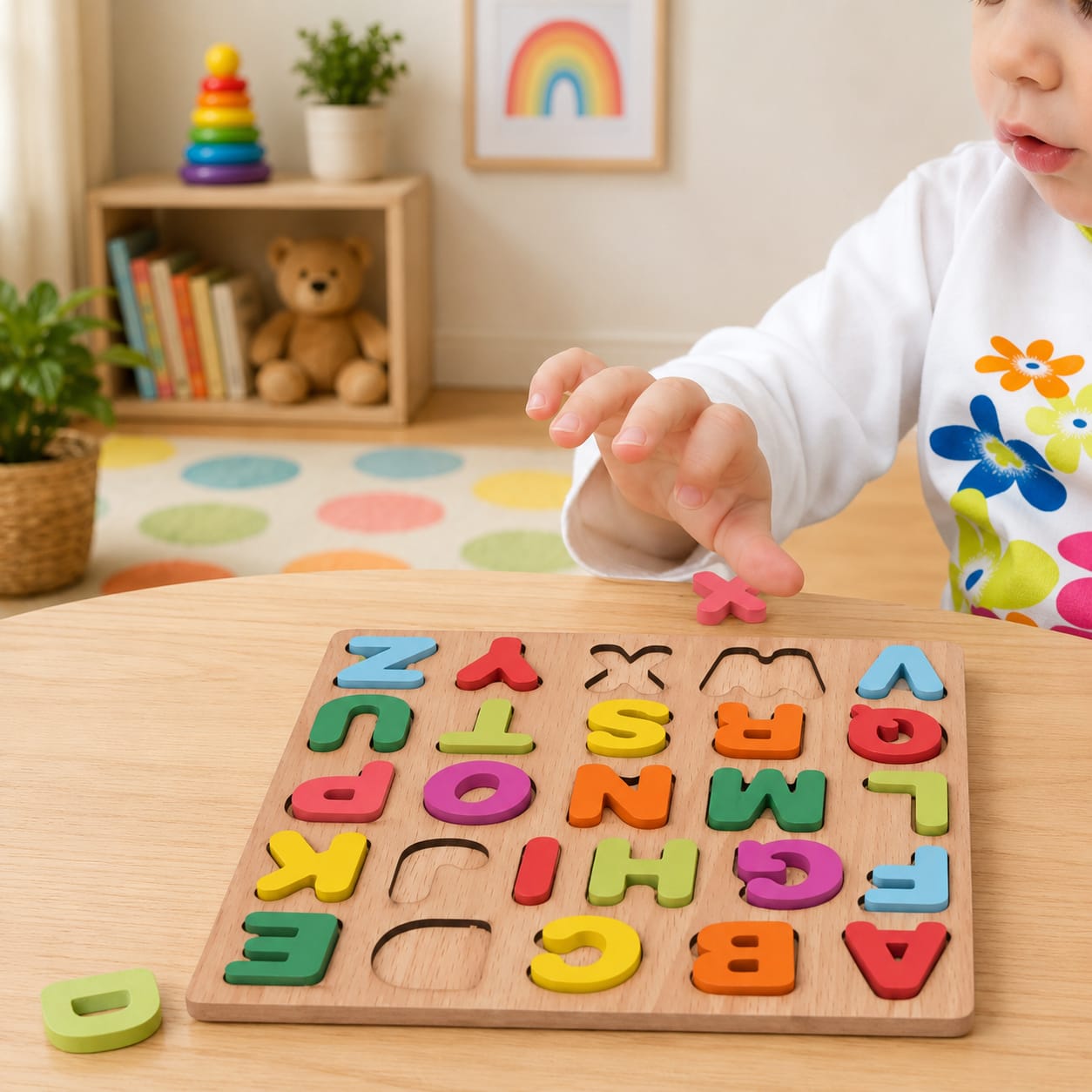 Pack of 5 Montessori Colorful Acrylic Puzzle Boards, Educational with Fun