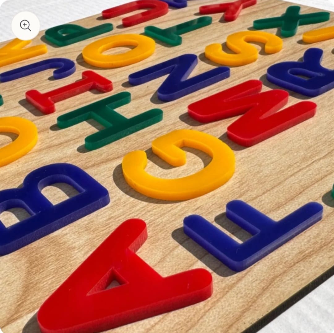 Pack of 5 Montessori Colorful Acrylic Puzzle Boards, Educational with Fun