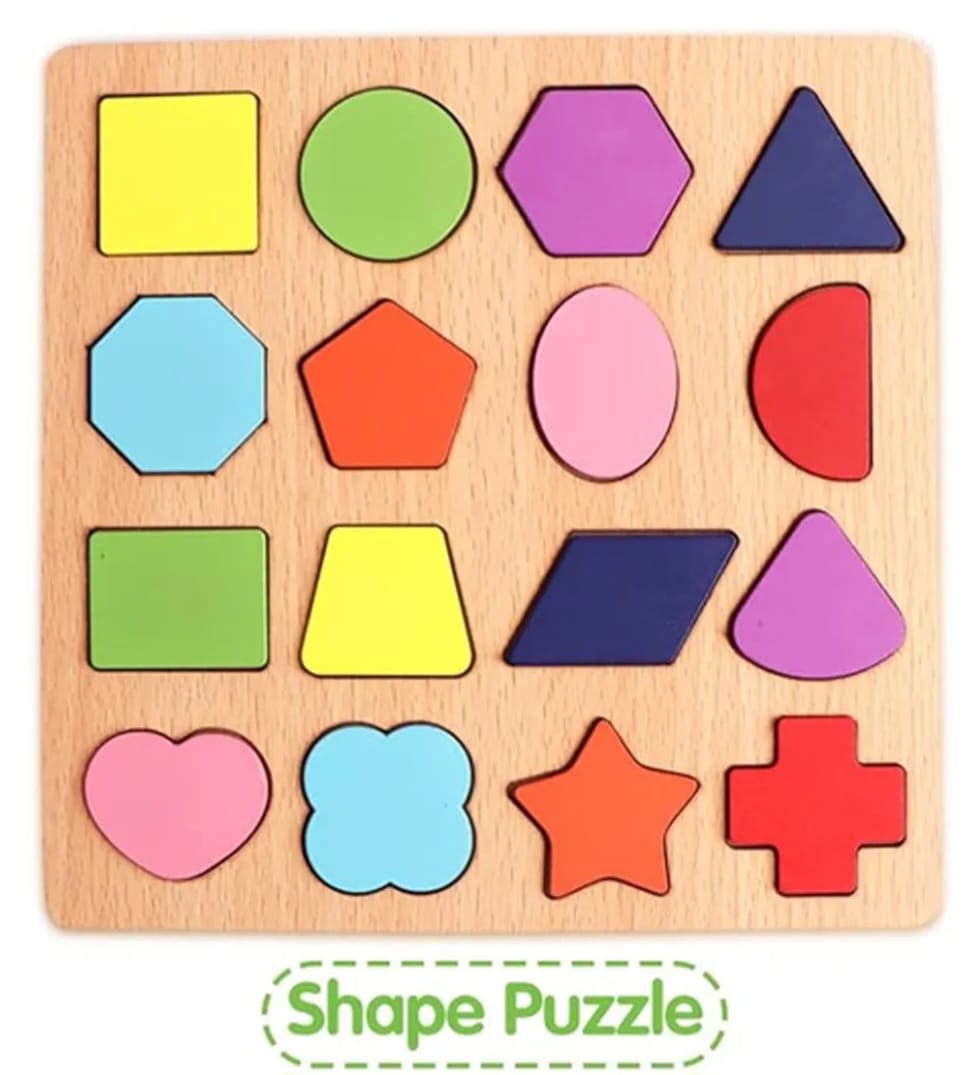 Pack of 5 Montessori Colorful Acrylic Puzzle Boards, Educational with Fun