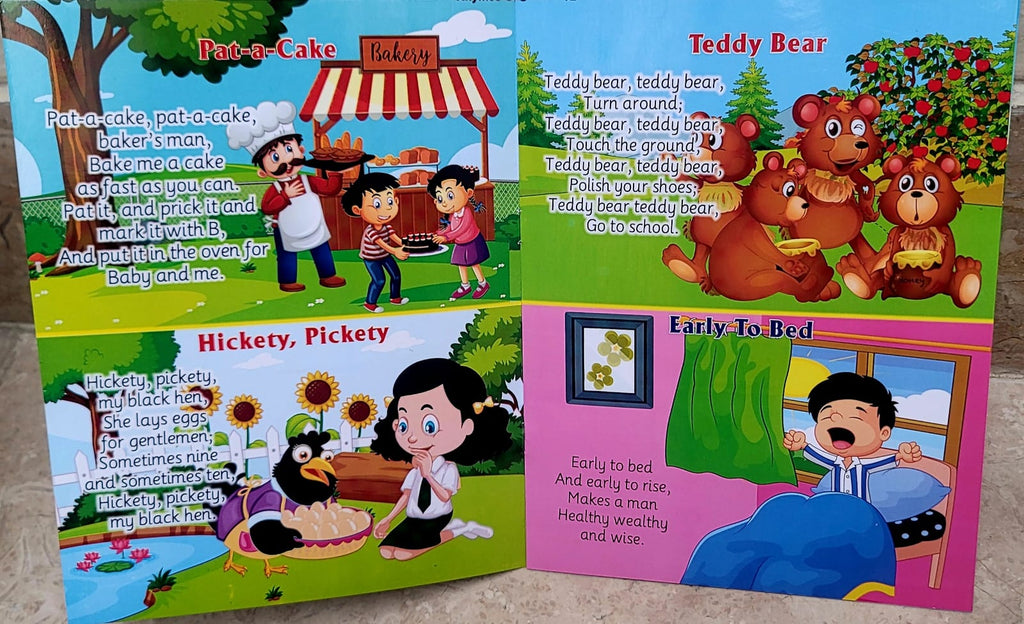 Urdu + English mix.Poems with “Picture Book” for kids