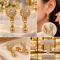 Elegant Gold Plated Crystal Drop Earrings – Luxury Fashion Jewelry for Women ✨ Add a touch of elegance and sparkle to your everyday style with these beautiful Gold Tone Crystal Drop Earrings.