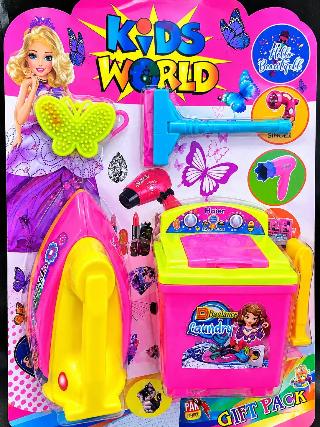 Kids World Laundry Toy Set 🌸