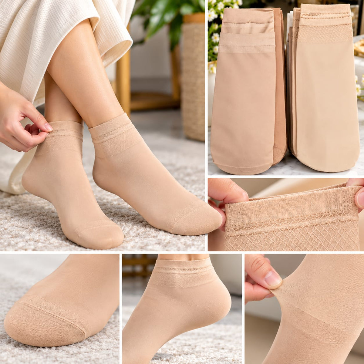 Women's Soft & Comfortable Ankle Socks – Breathable, Lightweight Everyday Socks