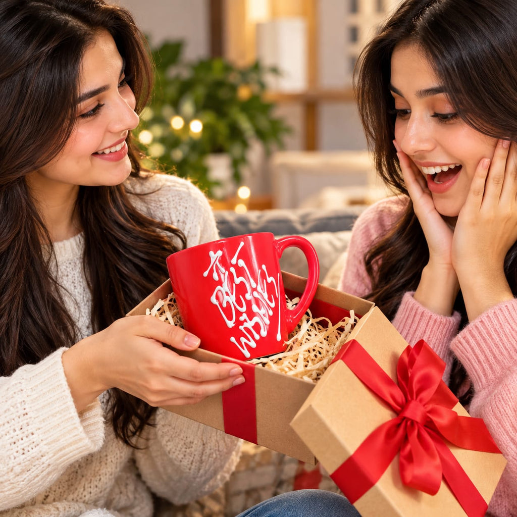 Handmade Red Gift Mug – A Thoughtful Gift for Someone Special