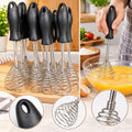 Stainless Steel Spiral Whisk – Handheld Egg Beater & Kitchen Mixing Tool