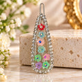 Elegant Floral Rhinestone Hair Clip – Multicolor Crystal Hair Accessory for Women & Girls