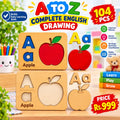 Apple Drawing & Spelling Activity – A to Z Complete English Learning Kit