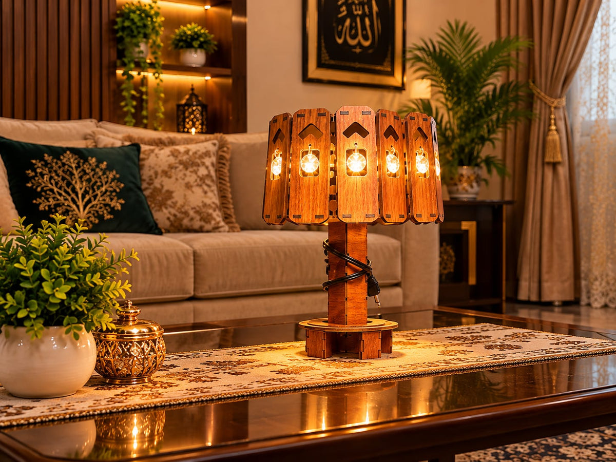 WoodenLamp #TableLamp #HomeDecor #BeautifulLighting #LEDLamp #StylishDesign
