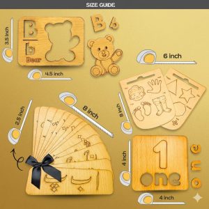 Enhanced Design 6IN1 - TOP BEST WOODEN LEARNING TOYS BOX FOR YOUR KIDS