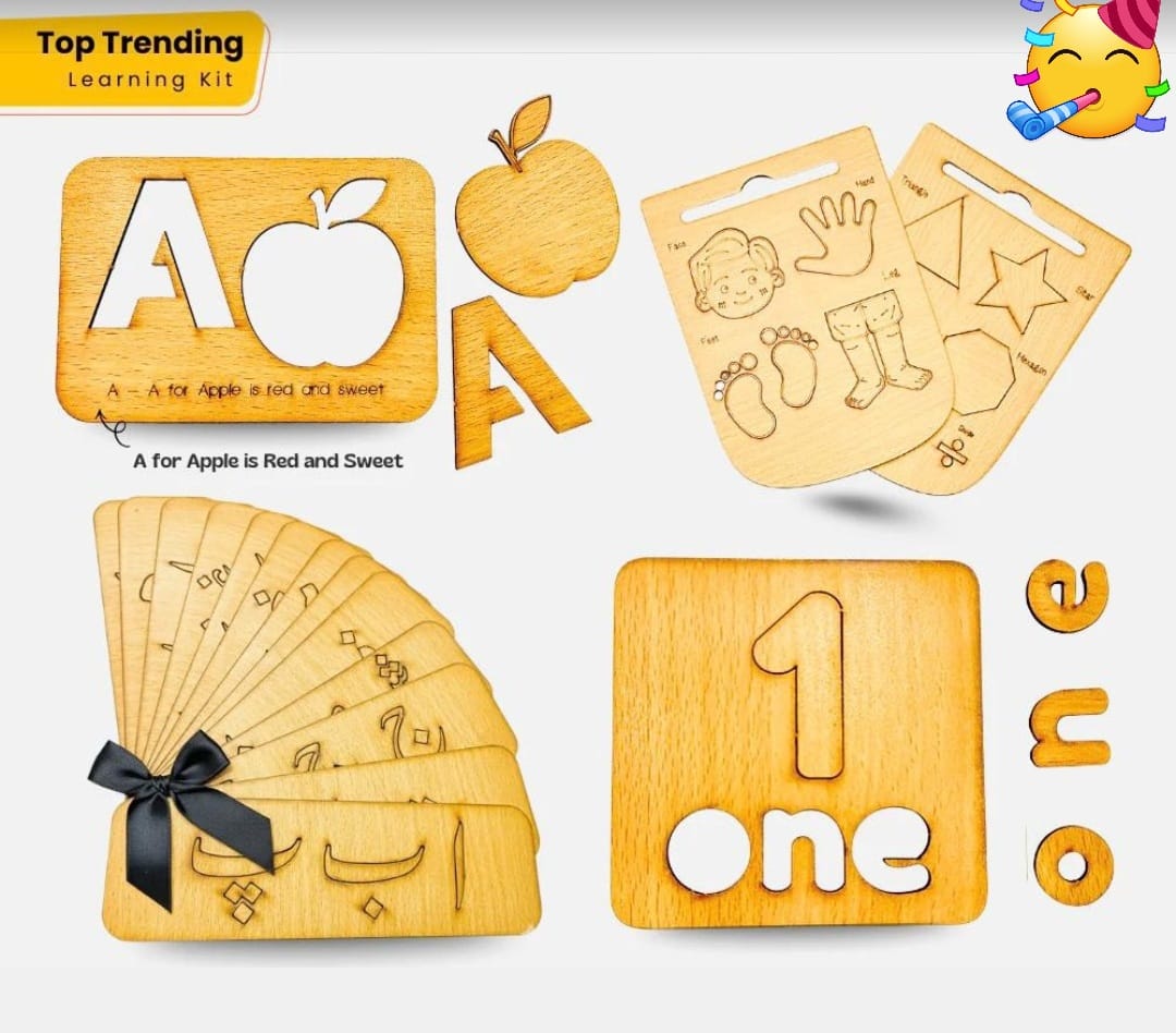 Enhanced Design 6IN1 - TOP BEST WOODEN LEARNING TOYS BOX FOR YOUR KIDS