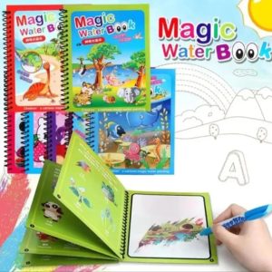Magic Water Book / Water Drawing Book - Reusable Doodle Book for Kids (2-5 Years) I Mess-Free Coloring | Pen & Tablet Bundles